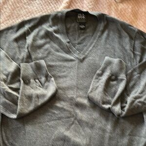 Jos. A. Bank Gray V-Neck Sweater